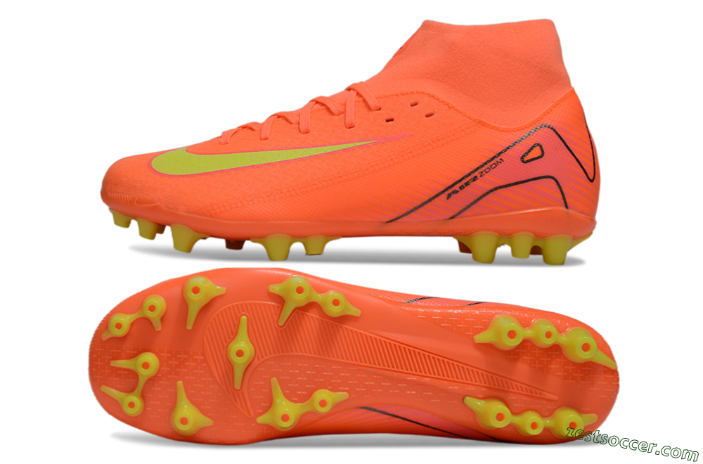 Nike Air Zoom Mercurial Superfly 10 Acadamy AG High-Tops Soccer Cleats - Red/Yellow/Black 1