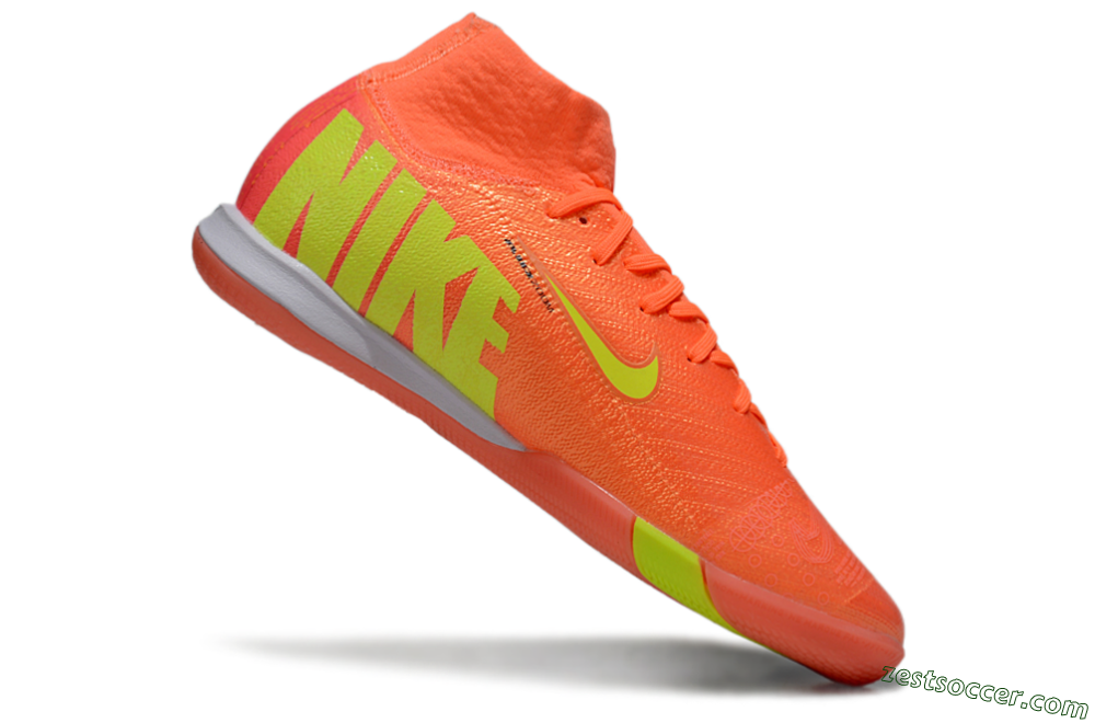 Nike Air Zoom Mercurial Superfly 10 Elite IC High-Tops Soccer Shoes - Red/Yellow/Black 4
