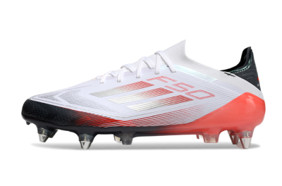 Adidas F50 Elite SG Low-Tops Soccer Cleats - White/Silver/Red/Black