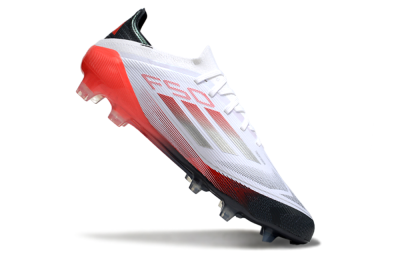 Adidas F50 Elite FG Low-Tops Soccer Cleats - White/Silver/Red/Black