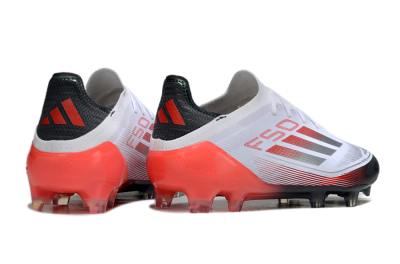 Adidas F50 Elite FG Low-Tops Soccer Cleats - White/Silver/Red/Black