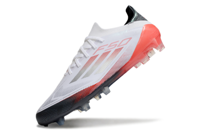 Adidas F50 Elite FG Low-Tops Soccer Cleats - White/Silver/Red/Black