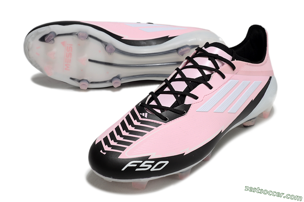 Adidas F50 Elite FG Low-Tops Soccer Cleats - Pink/White/Black 3