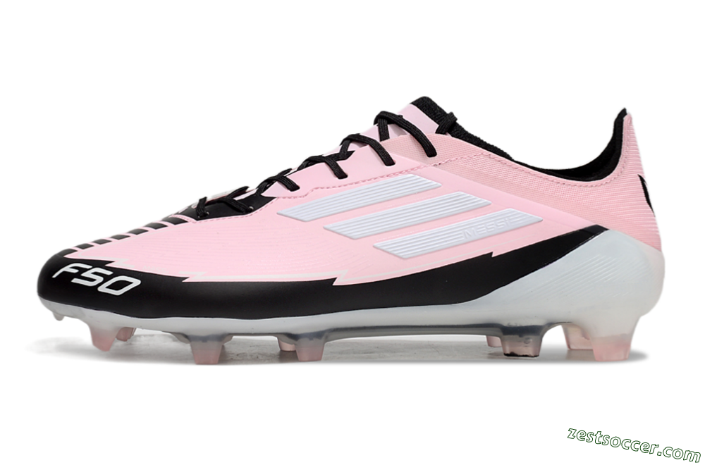 Adidas F50 Elite FG Low-Tops Soccer Cleats - Pink/White/Black 2