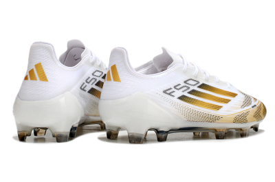 Adidas F50 Elite FG Low-Tops Soccer Cleats - White/Gold/Black
