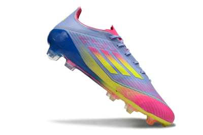 Adidas F50 Elite FG Low-Tops Soccer Cleats - Blue/Pink/Yellow