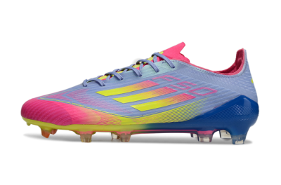 Adidas F50 Elite FG Low-Tops Soccer Cleats - Blue/Pink/Yellow
