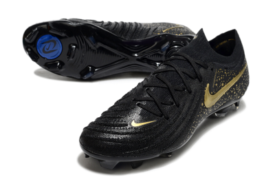 Nike Phantom Luna Elite NU FG Low-Tops Soccer Cleats - Black/Gold/Blue