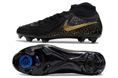 Nike Phantom Luna Elite NU FG High-Tops Soccer Cleats - Black/Gold/Blue