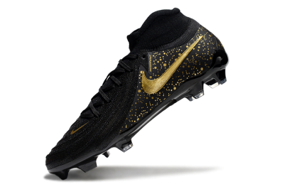 Nike Phantom Luna Elite NU FG High-Tops Soccer Cleats - Black/Gold/Blue