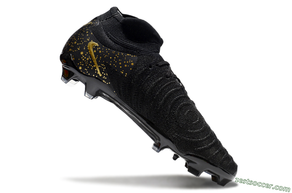 Nike Phantom Luna Elite NU FG High-Tops Soccer Cleats - Black/Gold/Blue 4