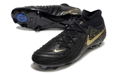 Nike Phantom Luna Elite NU FG High-Tops Soccer Cleats - Black/Gold/Blue
