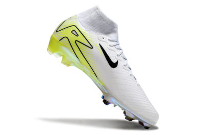 Nike Air Zoom Mercurial Superfly 10 Elite FG High-Tops Soccer Cleats - White/Black/Yellow
