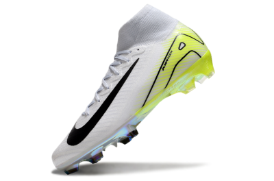 Nike Air Zoom Mercurial Superfly 10 Elite FG High-Tops Soccer Cleats - White/Black/Yellow