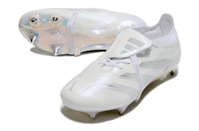 Adidas Predator Elite 25 Foldover Tongue SG Low-Tops Soccer Cleats - Beige/Silver/White