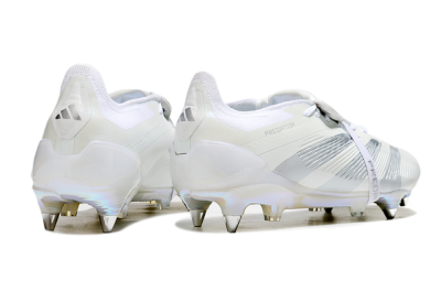 Adidas Predator Elite 25 Foldover Tongue SG Low-Tops Soccer Cleats - Beige/Silver/White