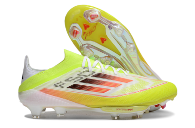 Adidas F50+ Elite Lightstrike FG Low-Tops Soccer Cleats - Yellow/White/Black