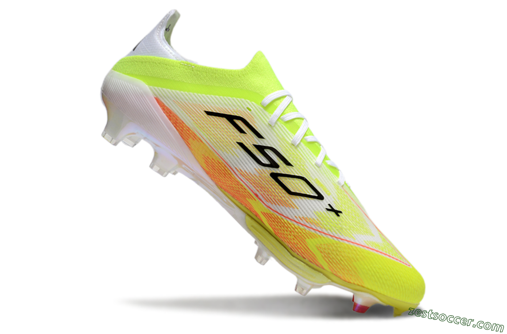 Adidas F50+ Elite Lightstrike FG Low-Tops Soccer Cleats - Yellow/White/Black 4