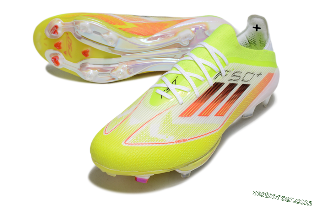 Adidas F50+ Elite Lightstrike FG Low-Tops Soccer Cleats - Yellow/White/Black 3
