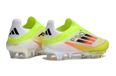 Adidas F50+ Elite Lightstrike Laceless FG Low-Tops Soccer Cleats - Yellow/White/Black