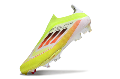 Adidas F50+ Elite Lightstrike Laceless FG Low-Tops Soccer Cleats - Yellow/White/Black