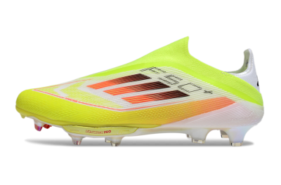 Adidas F50+ Elite Lightstrike Laceless FG Low-Tops Soccer Cleats - Yellow/White/Black