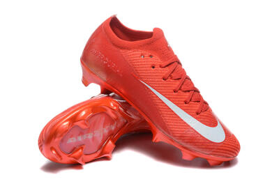 Nike Air Zoom Mercurial Vapor 16 Elite FG Low-Tops Soccer Cleats - Red/White
