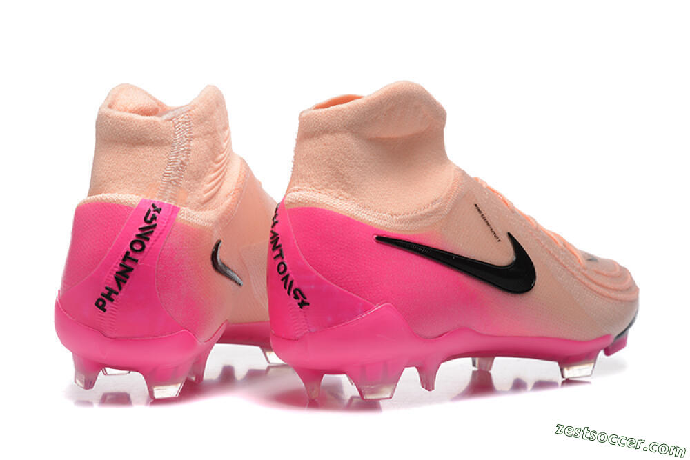 Nike Phantom Luna Elite FG High-Tops Soccer Cleats - Pink/Black/Blue 9