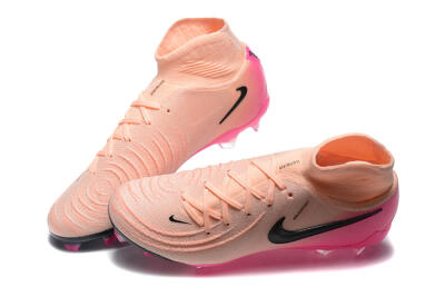 Nike Phantom Luna Elite FG High-Tops Soccer Cleats - Pink/Black/Blue