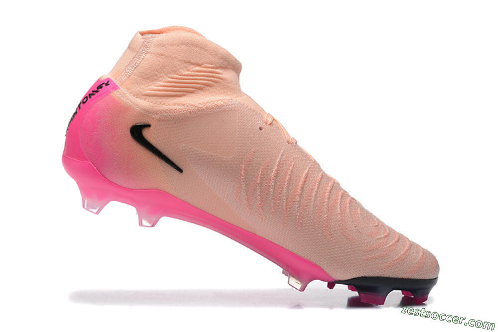 Nike Phantom Luna Elite FG High-Tops Soccer Cleats - Pink/Black/Blue 7