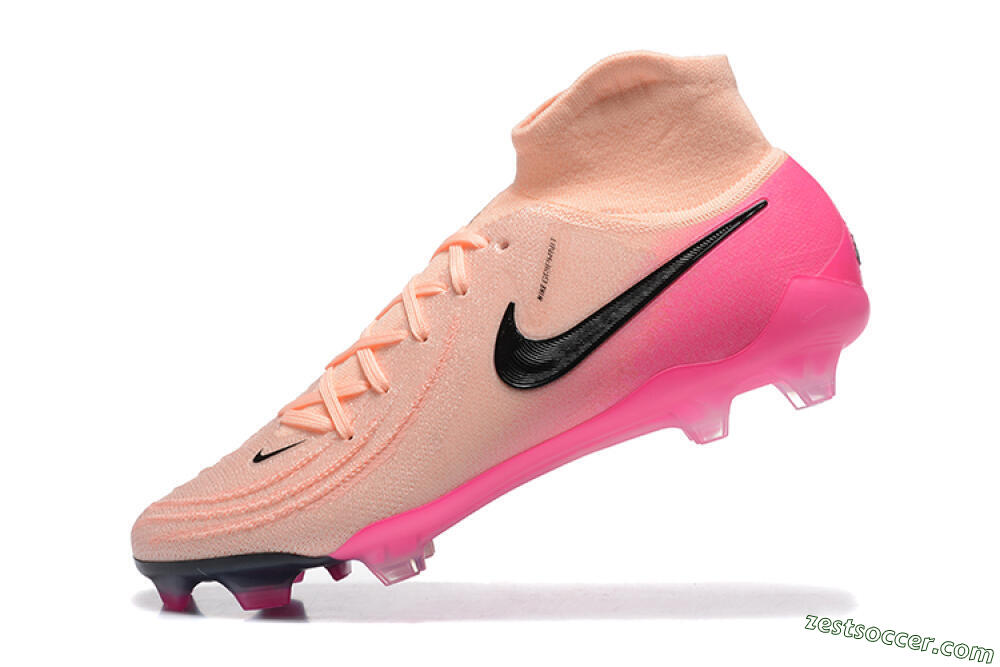 Nike Phantom Luna Elite FG High-Tops Soccer Cleats - Pink/Black/Blue 8