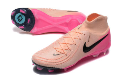 Nike Phantom Luna Elite FG High-Tops Soccer Cleats - Pink/Black/Blue