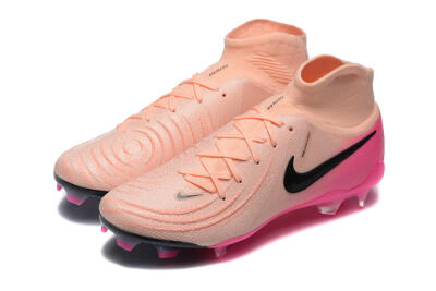 Nike Phantom Luna Elite FG High-Tops Soccer Cleats - Pink/Black/Blue