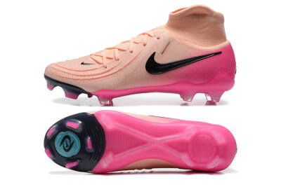 Nike Phantom Luna Elite FG High-Tops Soccer Cleats - Pink/Black/Blue