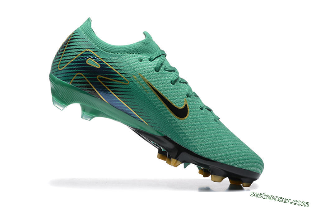 Nike Air Zoom Mercurial Vapor 16 Elite FG Low-Tops Soccer Cleats - Green/Black/Gold 7