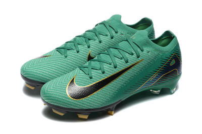 Nike Air Zoom Mercurial Vapor 16 Elite FG Low-Tops Soccer Cleats - Green/Black/Gold