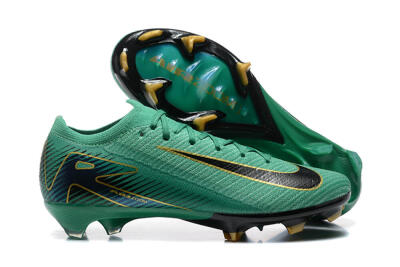 Nike Air Zoom Mercurial Vapor 16 Elite FG Low-Tops Soccer Cleats - Green/Black/Gold