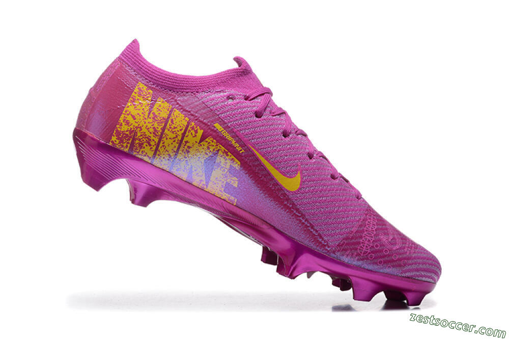 Nike Air Zoom Mercurial Vapor 16 Elite FG Low-Tops Soccer Cleats - Pink/Yellow 7