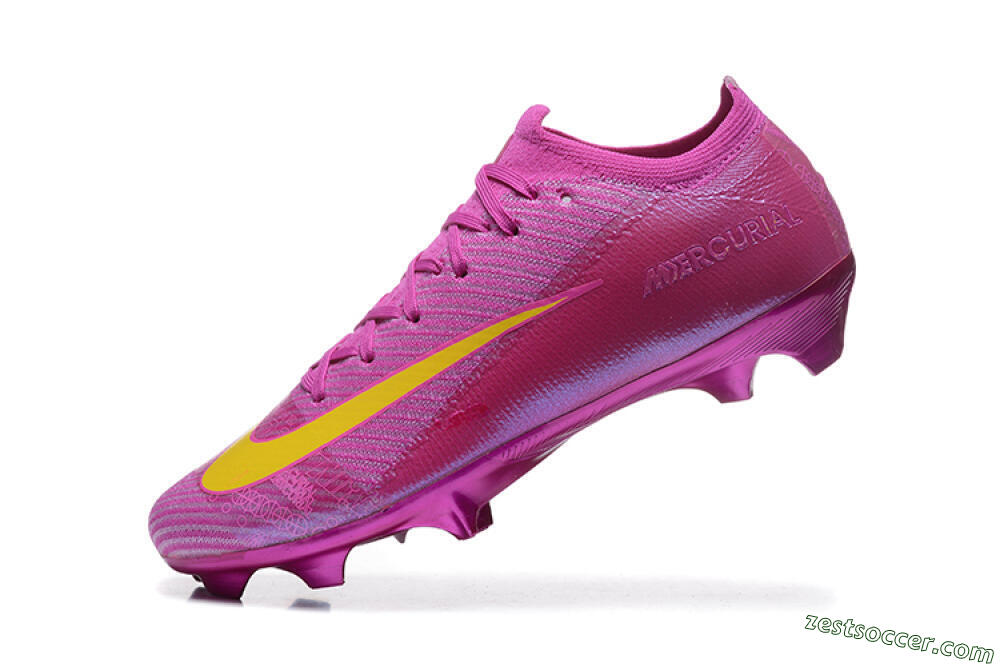 Nike Air Zoom Mercurial Vapor 16 Elite FG Low-Tops Soccer Cleats - Pink/Yellow 8