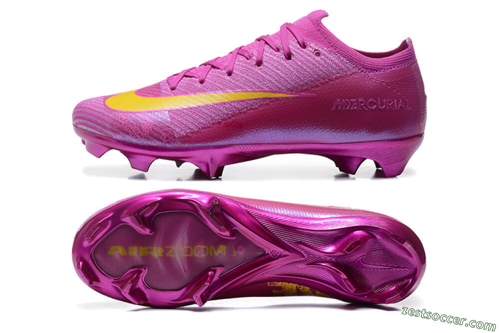 Nike Air Zoom Mercurial Vapor 16 Elite FG Low-Tops Soccer Cleats - Pink/Yellow 1