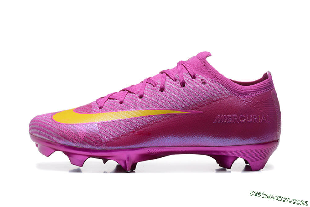 Nike Air Zoom Mercurial Vapor 16 Elite FG Low-Tops Soccer Cleats - Pink/Yellow 2
