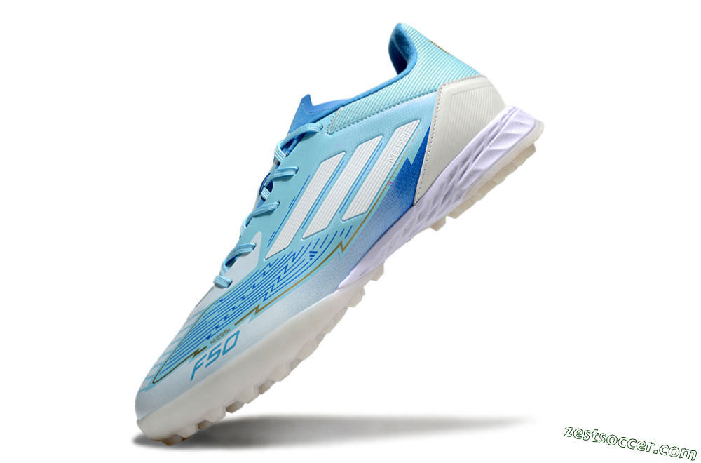 Adidas F50 Pro TF Low-Tops Soccer Shoes - Jade/White/Beige 5
