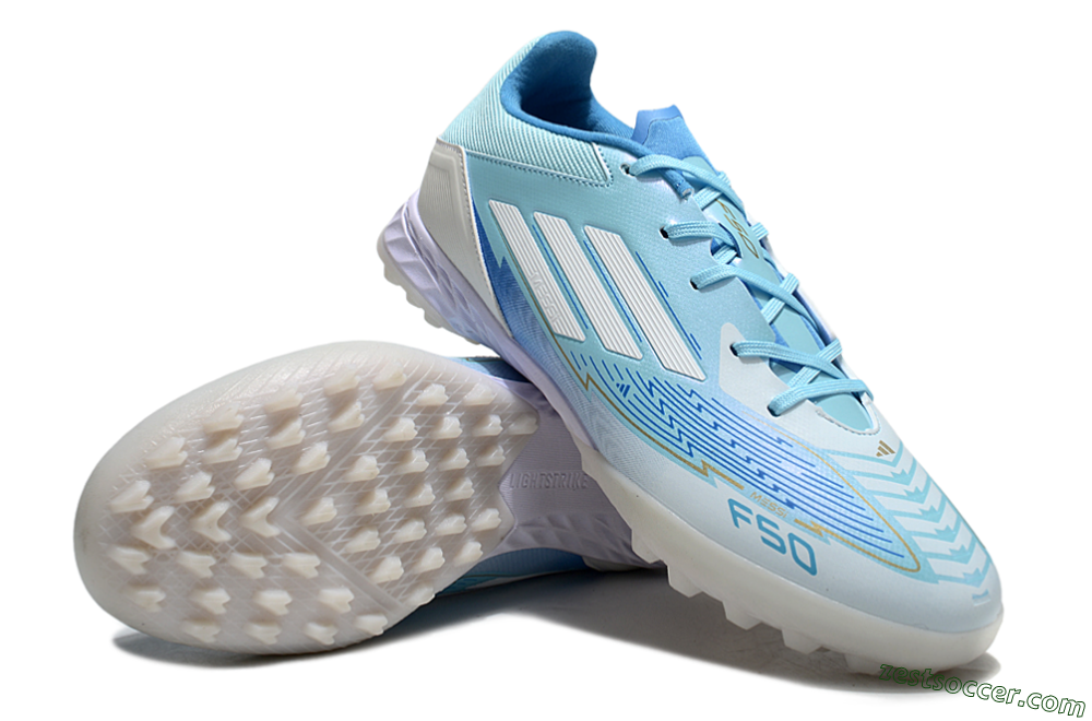 Adidas F50 Pro TF Low-Tops Soccer Shoes - Jade/White/Beige 3