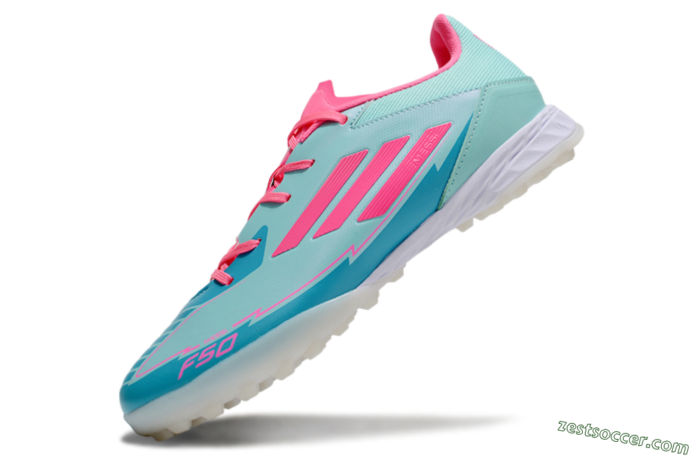 Adidas F50 Pro TF Low-Tops Soccer Shoes - Jade/Pink/White 5