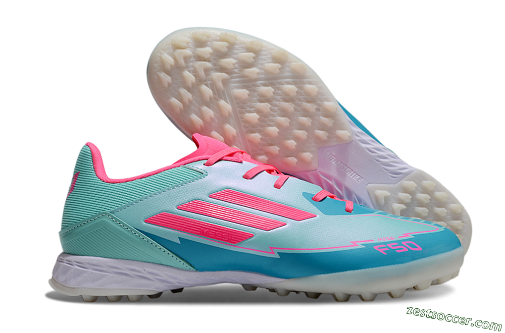 Adidas F50 Pro TF Low-Tops Soccer Shoes - Jade/Pink/White 0