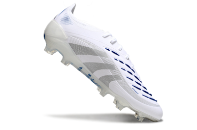 Adidas Predator Elite 25 FG Low-Tops Soccer Cleats - White/Blue/Silver