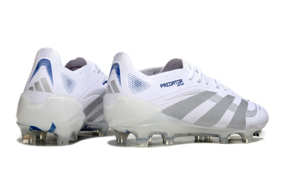 Adidas Predator Elite 25 FG Low-Tops Soccer Cleats - White/Blue/Silver