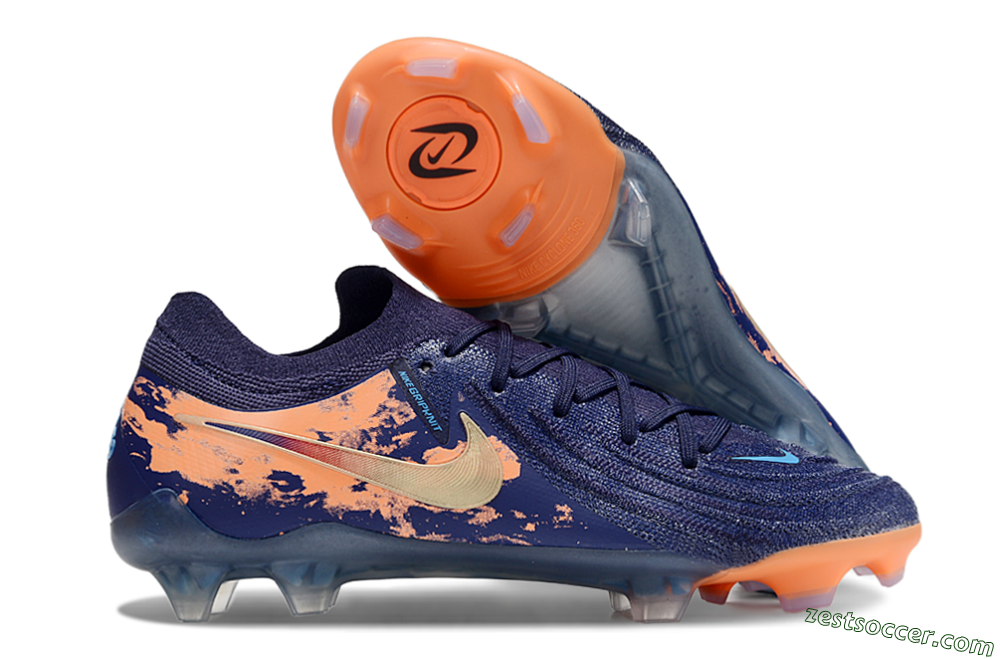 Nike Phantom Luna Elite FG Low-Tops Soccer Cleats - Blue/White/Orange 0