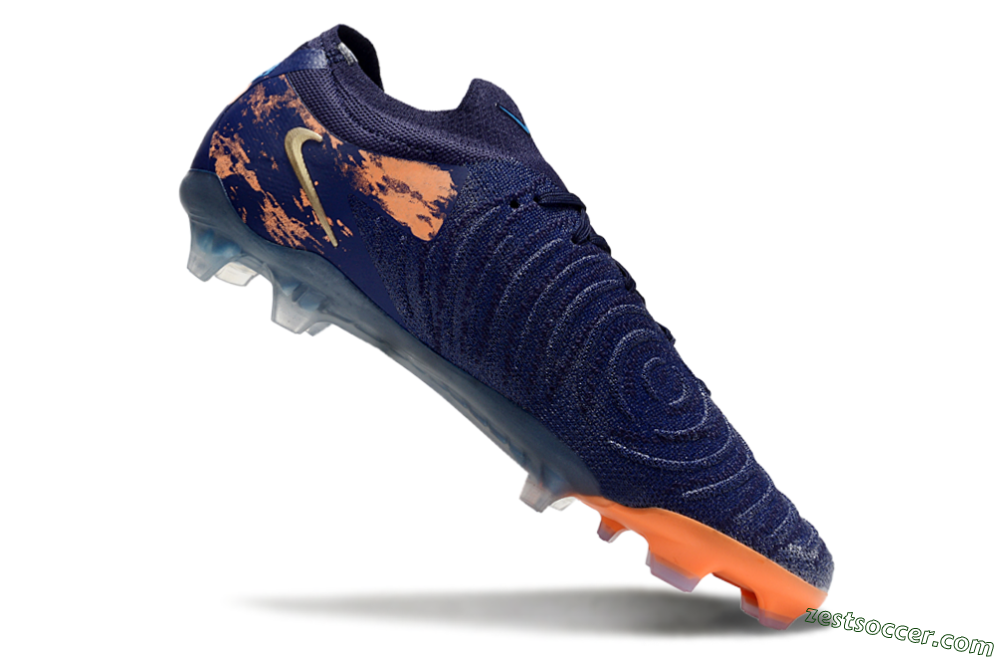Nike Phantom Luna Elite FG Low-Tops Soccer Cleats - Blue/White/Orange 4