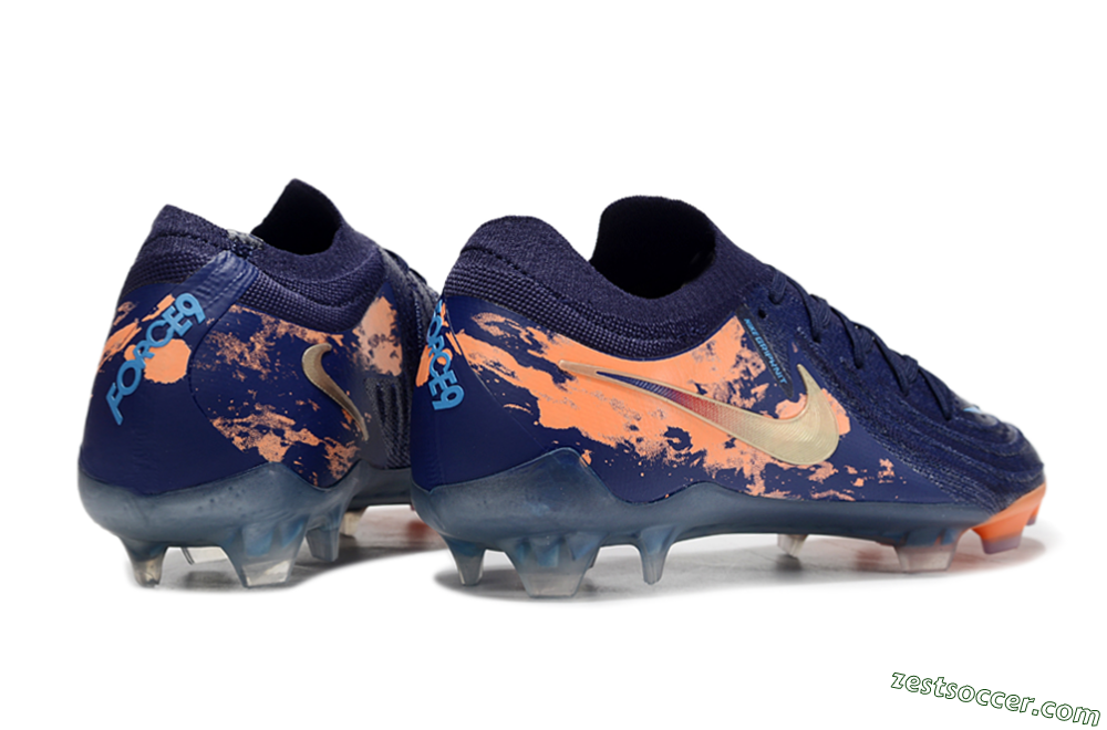 Nike Phantom Luna Elite FG Low-Tops Soccer Cleats - Blue/White/Orange 6